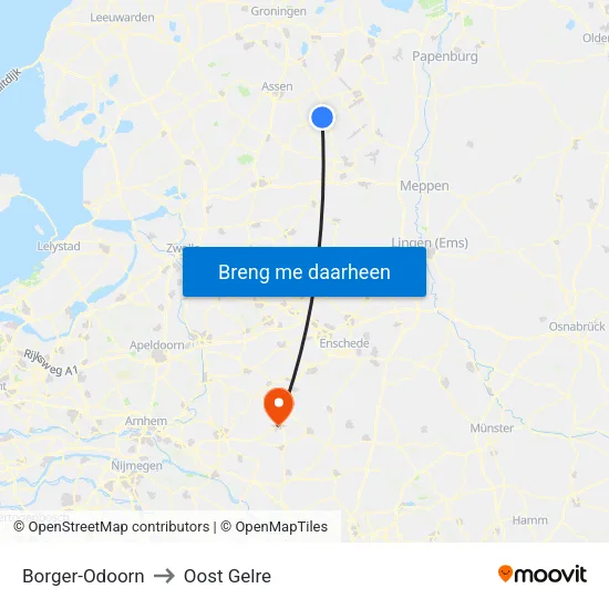 Borger-Odoorn to Oost Gelre map