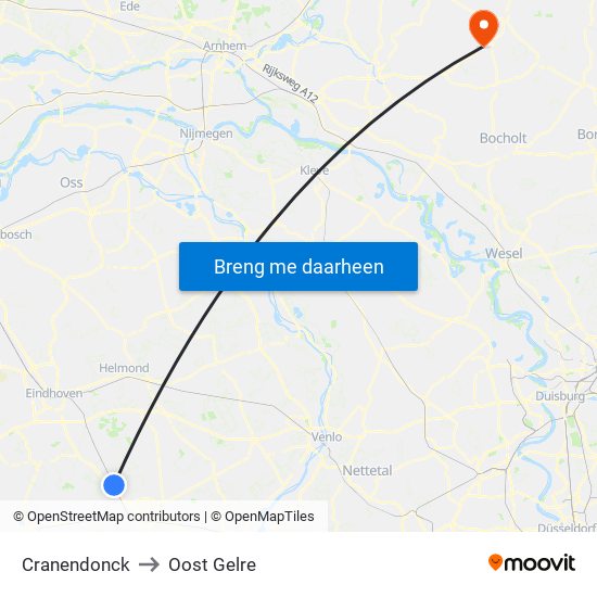 Cranendonck to Oost Gelre map