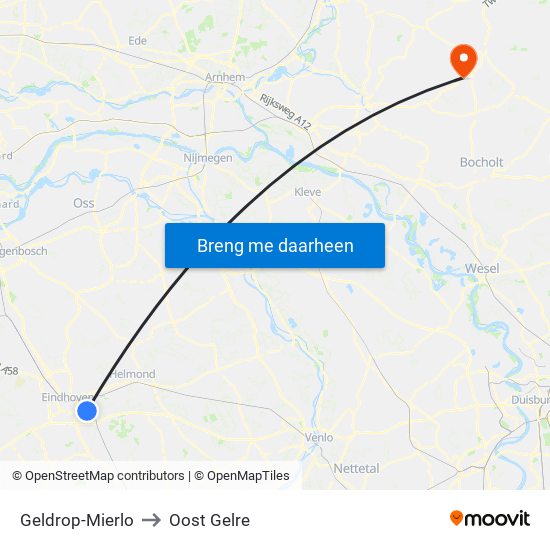 Geldrop-Mierlo to Oost Gelre map
