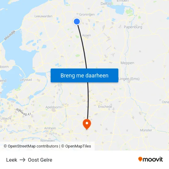 Leek to Oost Gelre map