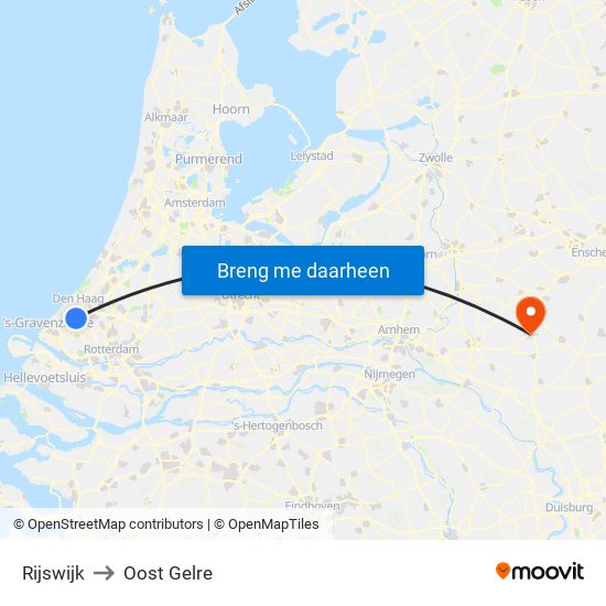 Rijswijk to Oost Gelre map