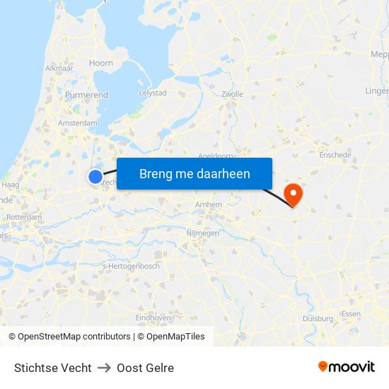 Stichtse Vecht to Oost Gelre map
