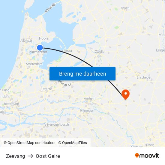 Zeevang to Oost Gelre map