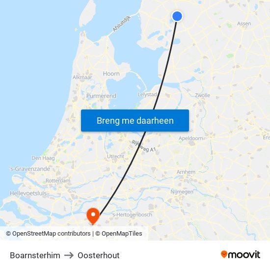 Boarnsterhim to Oosterhout map