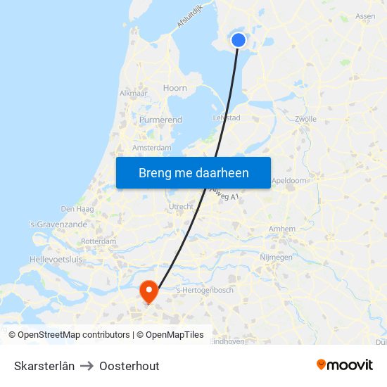 Skarsterlân to Oosterhout map