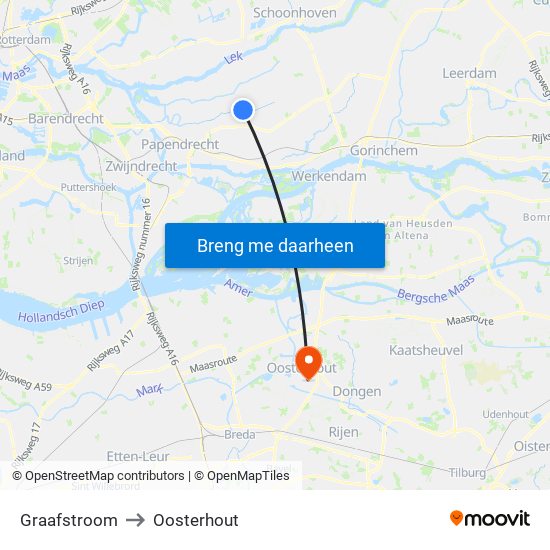 Graafstroom to Oosterhout map