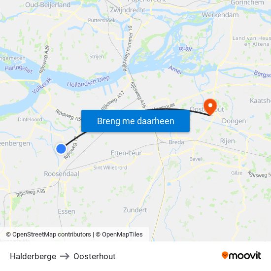 Halderberge to Oosterhout map