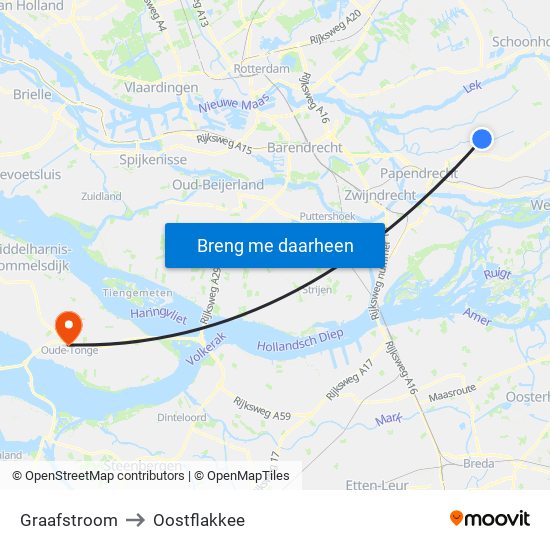 Graafstroom to Oostflakkee map