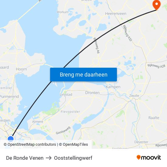 De Ronde Venen to Ooststellingwerf map