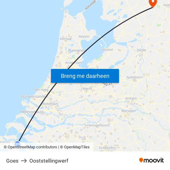 Goes to Ooststellingwerf map