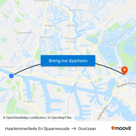 Haarlemmerliede En Spaarnwoude to Oostzaan map
