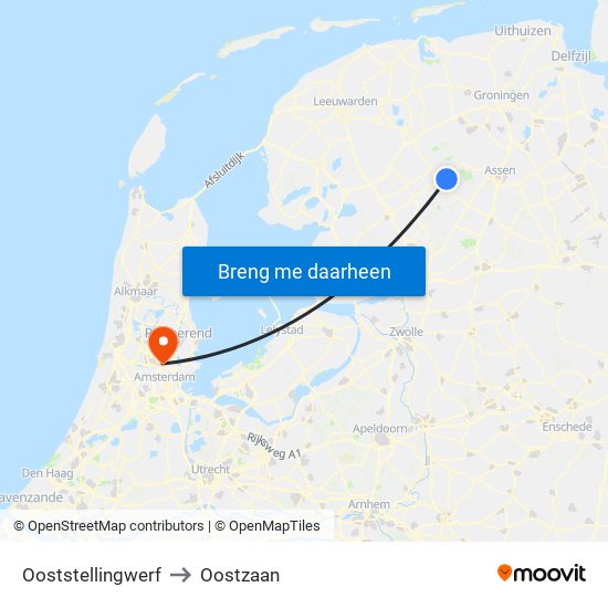 Ooststellingwerf to Oostzaan map