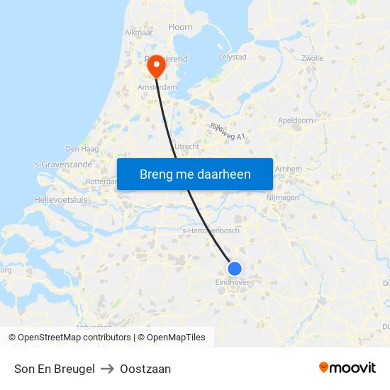Son En Breugel to Oostzaan map