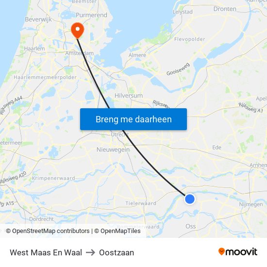 West Maas En Waal to Oostzaan map