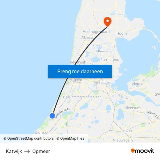 Katwijk to Katwijk map