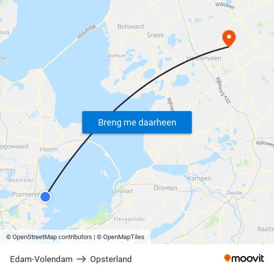 Edam-Volendam to Opsterland map