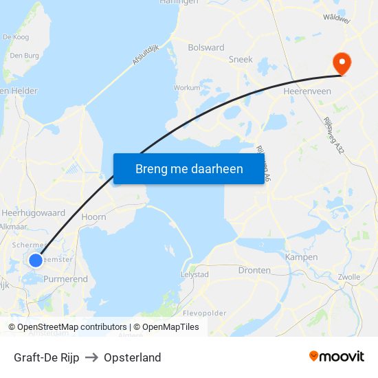 Graft-De Rijp to Opsterland map