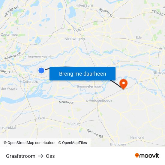 Graafstroom to Oss map