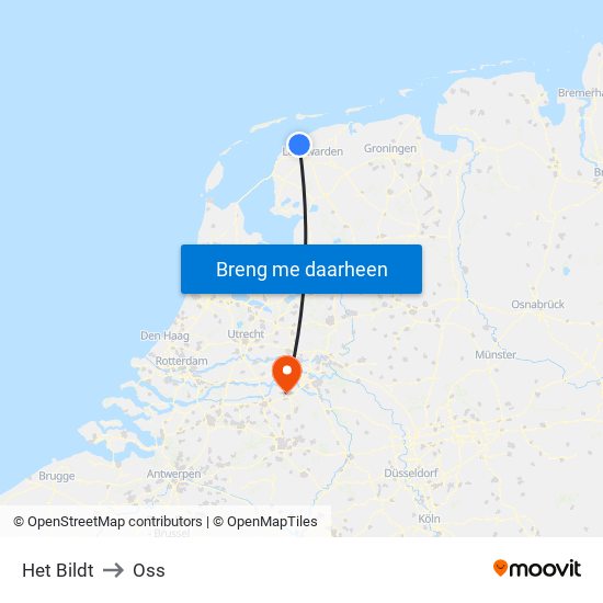 Het Bildt to Oss map