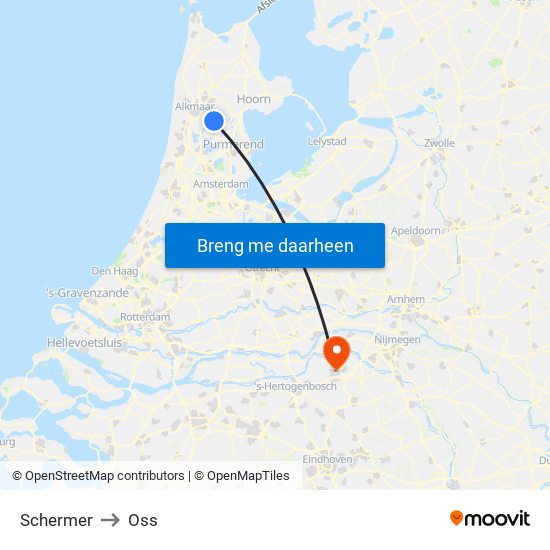 Schermer to Oss map