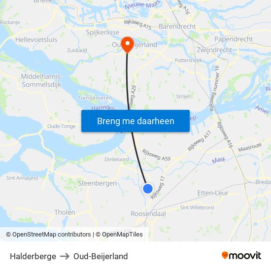 Halderberge to Oud-Beijerland map