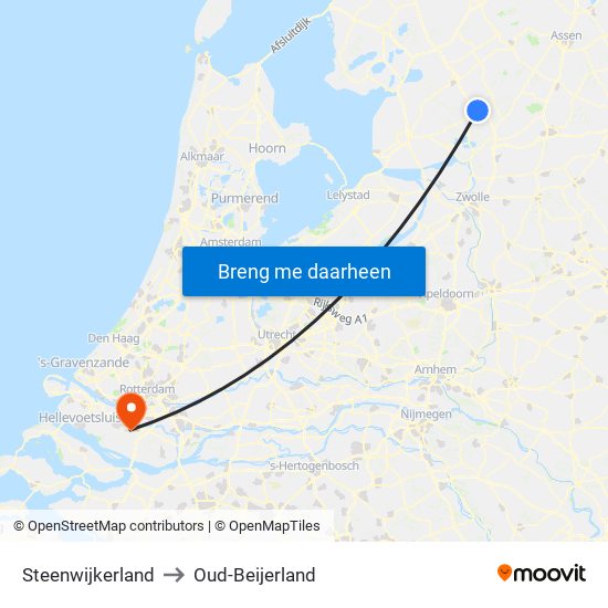 Steenwijkerland to Oud-Beijerland map