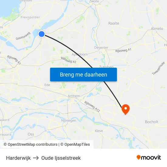 Harderwijk to Oude Ijsselstreek map