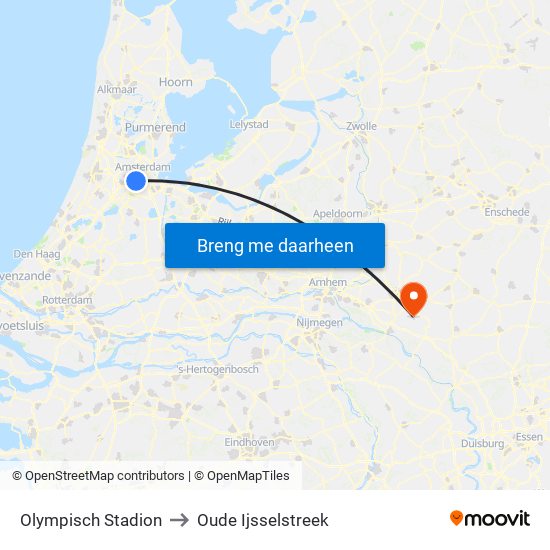 Olympisch Stadion to Oude Ijsselstreek map