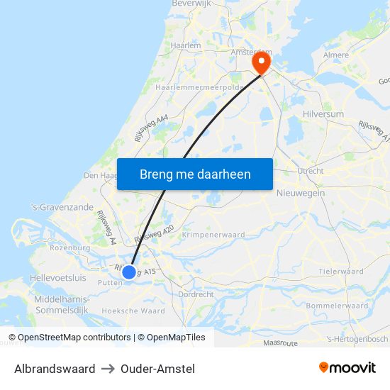 Albrandswaard to Ouder-Amstel map