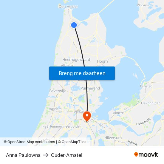 Anna Paulowna to Ouder-Amstel map