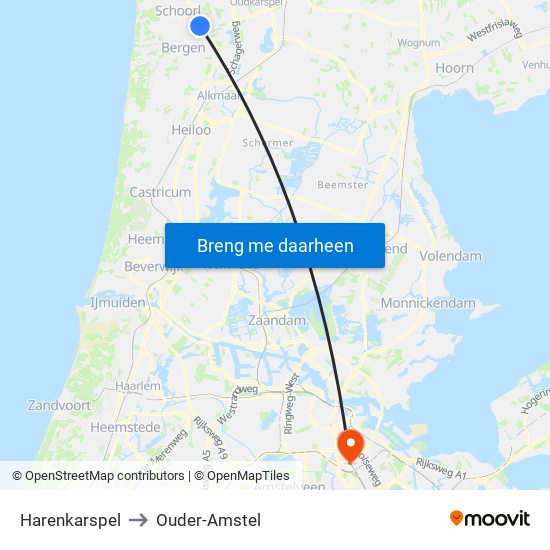 Harenkarspel to Ouder-Amstel map
