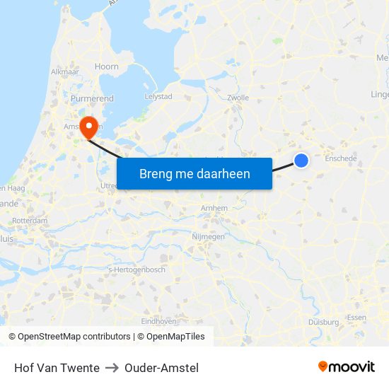 Hof Van Twente to Ouder-Amstel map