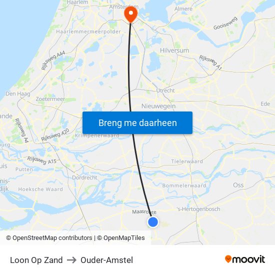 Loon Op Zand to Ouder-Amstel map
