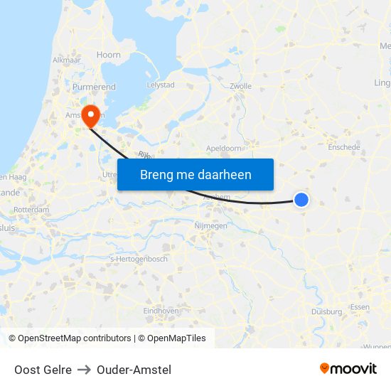 Oost Gelre to Ouder-Amstel map