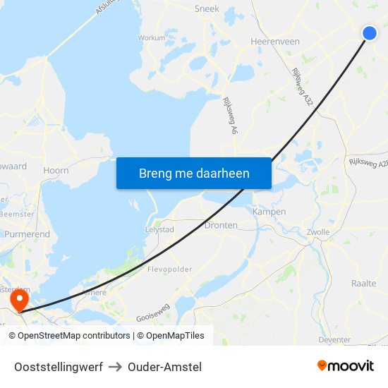 Ooststellingwerf to Ouder-Amstel map