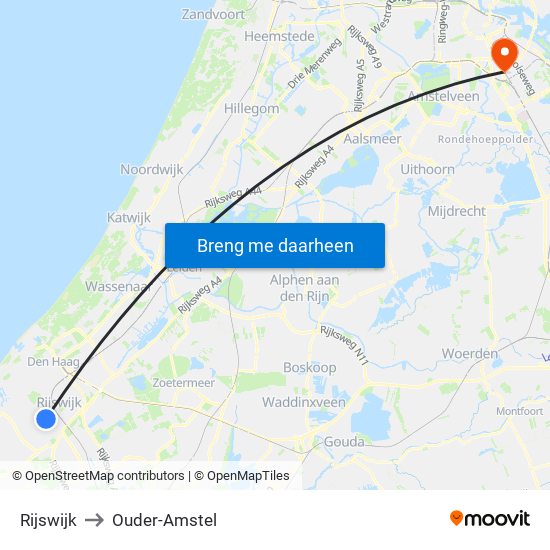 Rijswijk to Ouder-Amstel map