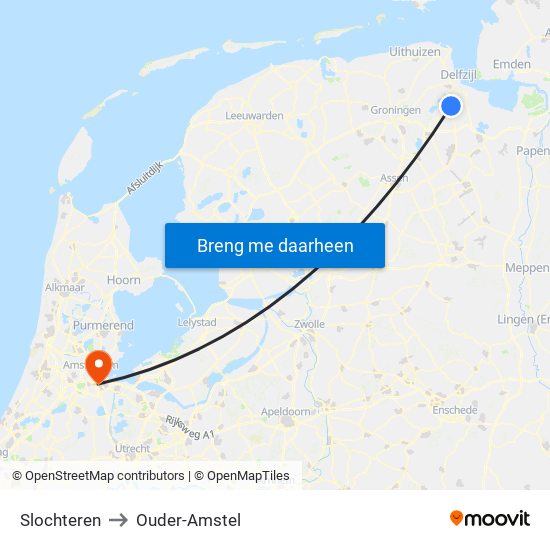Slochteren to Ouder-Amstel map