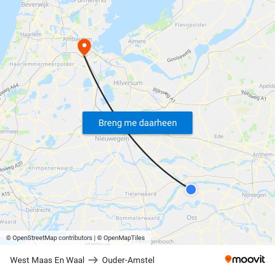 West Maas En Waal to Ouder-Amstel map