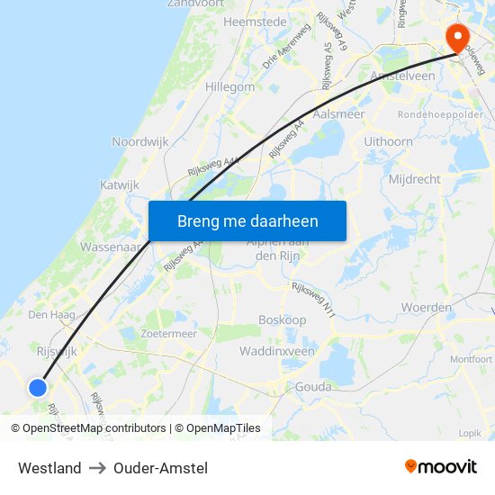 Westland to Ouder-Amstel map