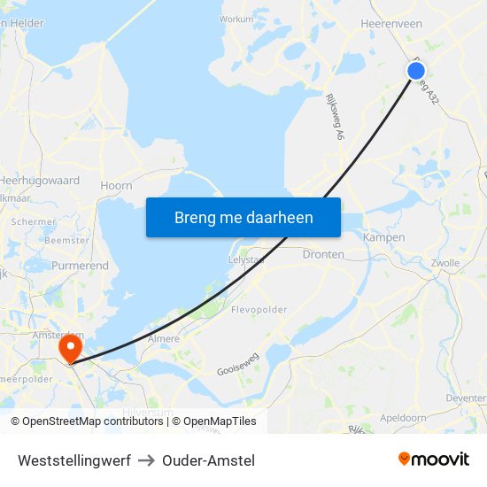Weststellingwerf to Ouder-Amstel map