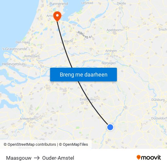 Maasgouw to Ouder-Amstel map