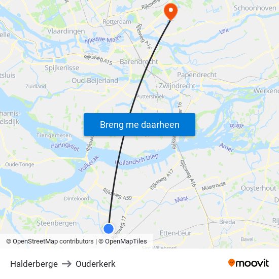 Halderberge to Ouderkerk map