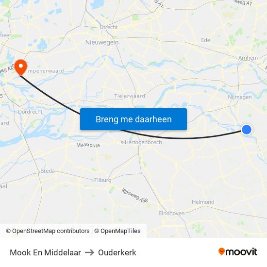 Mook En Middelaar to Ouderkerk map