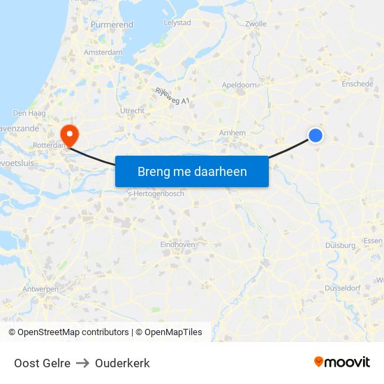 Oost Gelre to Ouderkerk map