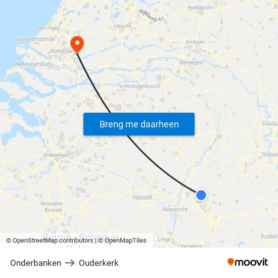 Onderbanken to Ouderkerk map