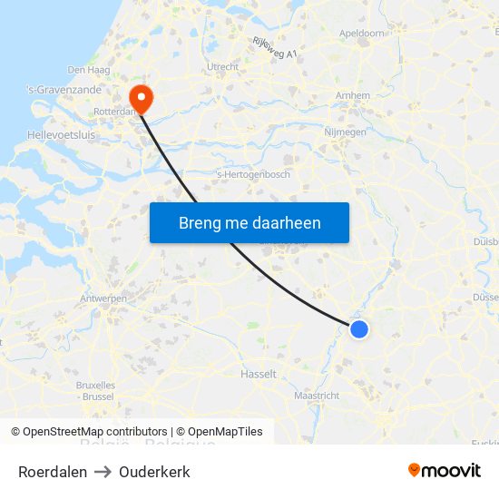 Roerdalen to Ouderkerk map