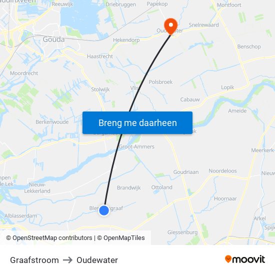 Graafstroom to Oudewater map