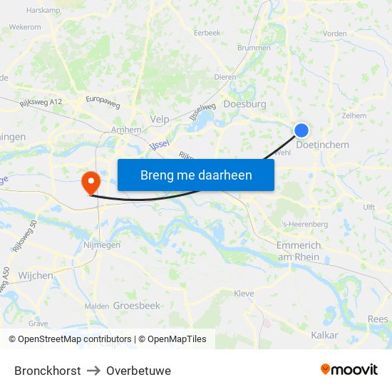Bronckhorst to Overbetuwe map