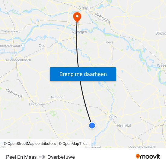 Peel En Maas to Overbetuwe map