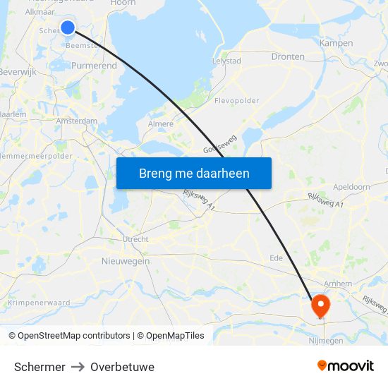 Schermer to Overbetuwe map